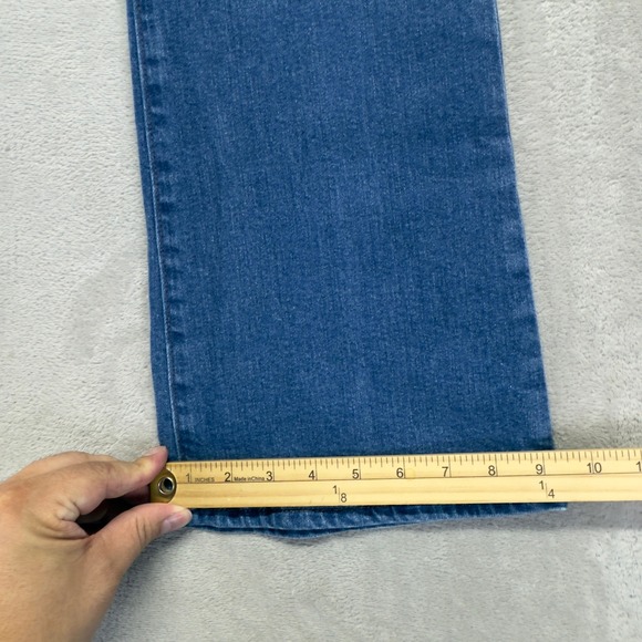 Loft Jeans Women 10/30 Petite Slim Flare Sailor Pocket Hi Rise Medium Wash Denim - Picture 11 of 14